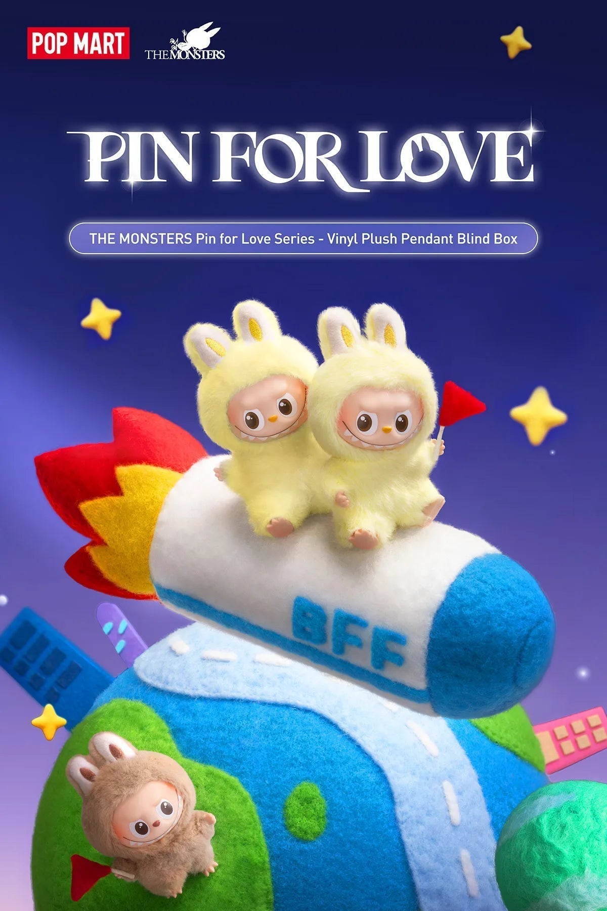 Labubu Pin For Love A-M and N-Z Single X2 LabubuLocker